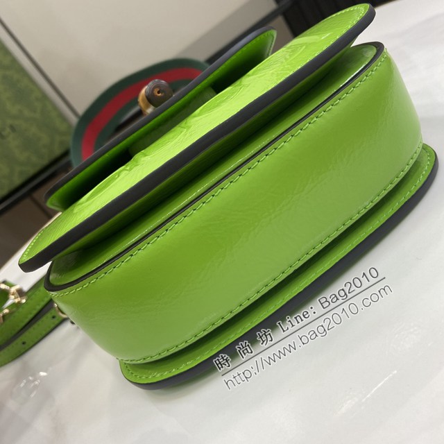 Gucci專櫃古馳最新款Bamboo 1947系列迷你竹節手提包肩背女包 jh2448型號：786482
